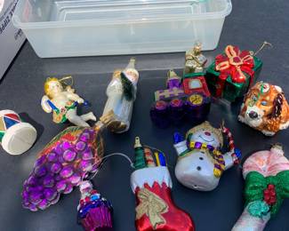 Vintage Mercury glass ornaments.