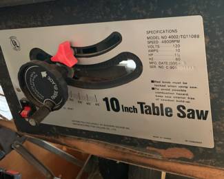 10” table saw