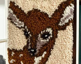 Latch hook deer rug/hanging