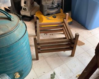 Vacuum, leaf blower, vintage water cooler, vintage planter, yard tools, shop tools, and much more