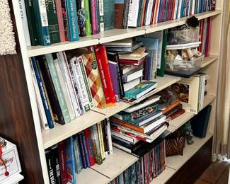 Cookbooks, gardening books, religious books, vintage fiction
