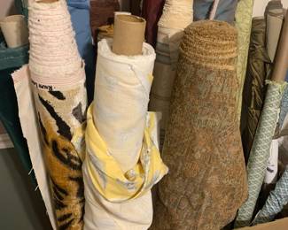 Designer fabrics, silks, velvets, mouton, etc…