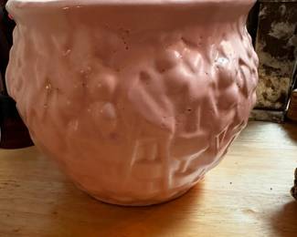 McCoy Pink Basketweave planter