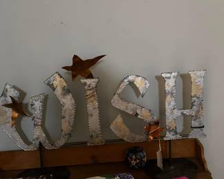 “Wish” freestanding sign, furniture market piece