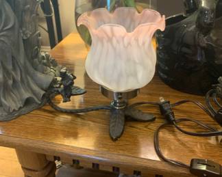 Vintage flower and fairy lamp