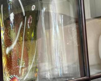 Murano vases, glass vases, carafes, glass bowls, ceramic vases from past furniture markets