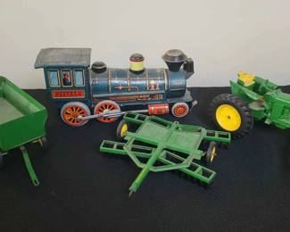 Antique Train And John Deere