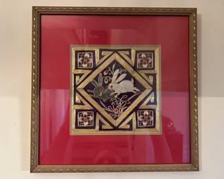 Rabbit Themed Framed Silks