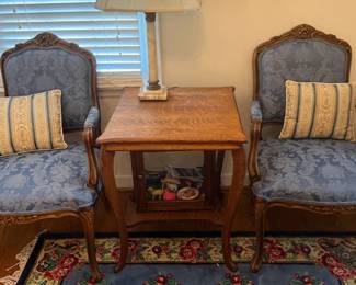Accent Armchairs and Side Table