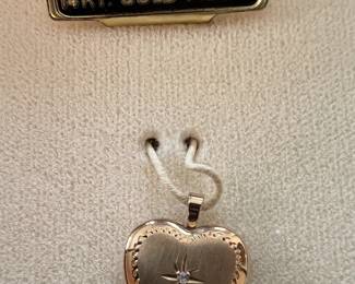 14k Gold Filled Heart with Diamond