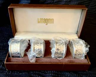 I. Magnin Pewter Napkin Rings 