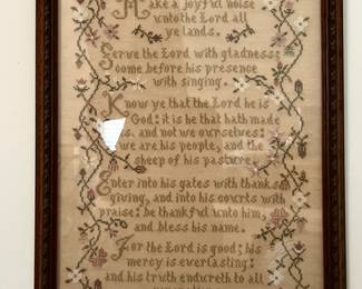 Framed Cross Stitch Artwork