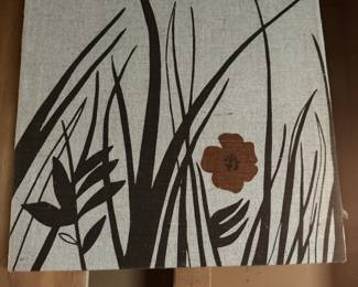 Vintage Screen Printed Canvas 