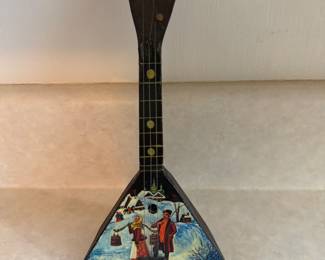 Vintage Painted Russian Balalaika 