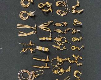 Gold Toned Pierced Earrings