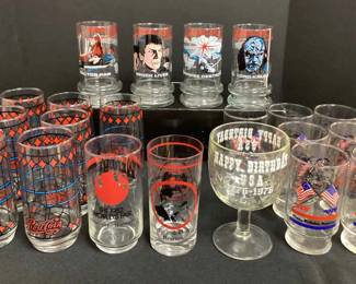 Vintage Drinkware Star Trek III, PepsiCola, Happy BDay America, Wendys Worlds Fair, BDay