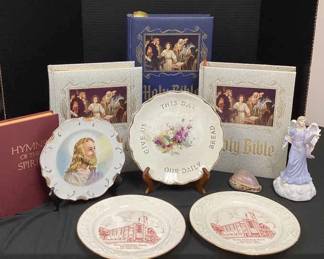 Vintage Masonic Holy Bible 1964, Two Holy Bibles KJV, 1964, Religious Plates Other