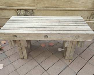 Small Solid Wood Bench 29.5"
