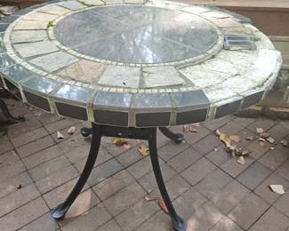 Cast Iron Base W/Tile Table (As Is w/Extra Tiles)!
