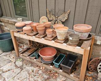 Wood Potting Bench!
