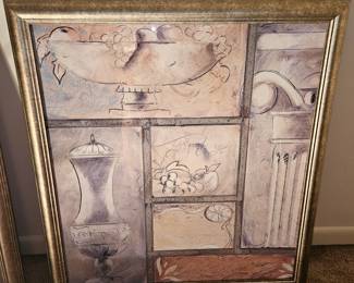 Framed Peters Motif I 29.5" Wx32.5"H!