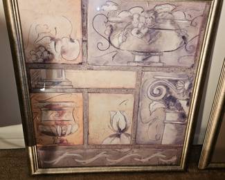 Framed Peters Motif II 29.5" Wx32.5"H!