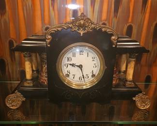Ansonia Clock ½ Hr. Slow Strike Movement Spring Ran!