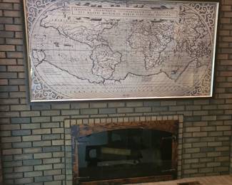 Framed Indiarvm Orientalivm Occidentalivmqve Desriptio World Map 84”x45.5”!
