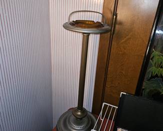 MCM Metal & Amber Glass Ashtray!
