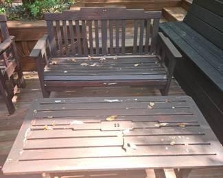 Mahogany Bench & Table!