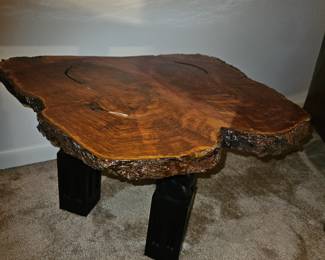 Hand Made Live Edge Table w/Black Spindle Legs!