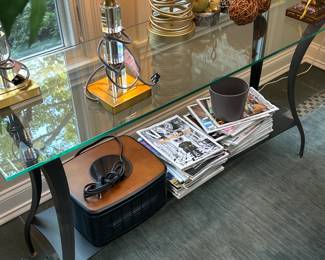 Glass Console 54" W x 18" D x 28" H  $295