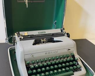 Typewriter and case