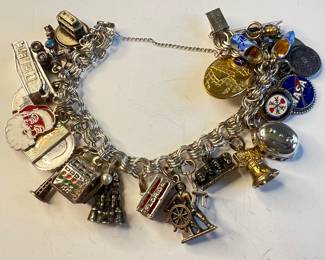 Sterling Silver Charms with charm bracelet