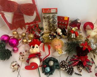 vintage Christmas floral picks