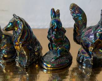 Carnival Glass animals