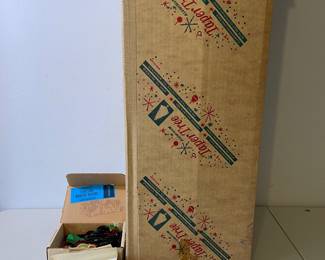 7 Foot Aluminum Taper Christmas Tree with Pom Pon Kit 