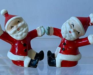 Vintage Candle Hugger Santas