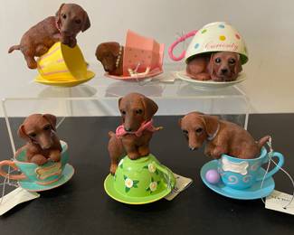 Hamilton Collection Dachshund Teallightful Figures