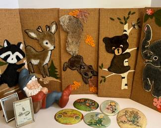 MOD Set of 5 Burlap Animal Wall Hangings