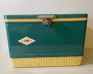 Vintage Turquoise Coleman Cooler