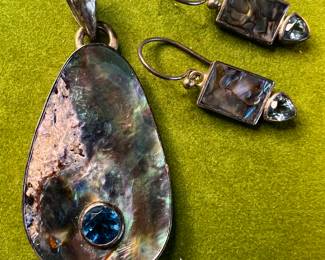 Marta Howell 925 Sterling and Gemstone Set 