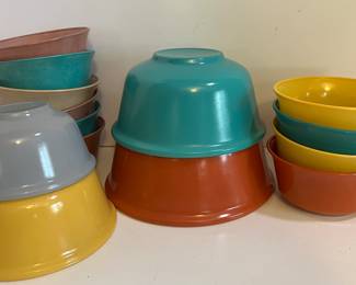 Hazel Atlas Platonite Nesting Bowls and Cereal Bowls 