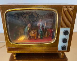 Bakelite or Celluoid light up Nativity-untested-European plug in