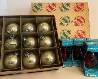 Vintage ornaments and Flair Light Bulbs