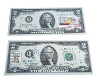 Lot # : 510a - Pair of uncirculated 1976 Bicentennial stamped US
