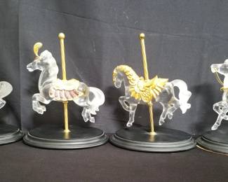 Lot # : 301 - Box of glass carousel horse by William Dentzel III
