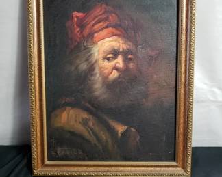 Lot # : 451 - Signed oil painting canvas
