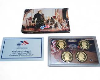 Lot # : 516a - 2007 US Mint Presidential Dollar Coin Proof set.
