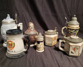 Lot # : 348 - Group of beer steins, box lot
